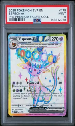 2025 POKEMON SVP PROMO PREMIUM FIGURE COLLECTION #175 ESPEON EX PSA 9 - Image 1
