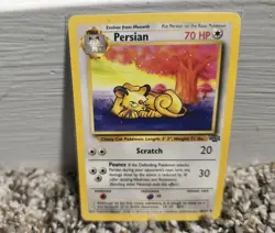 Persian 42/64 Jungle Rare Vintage 1999 Pokemon Card MP - Image 1