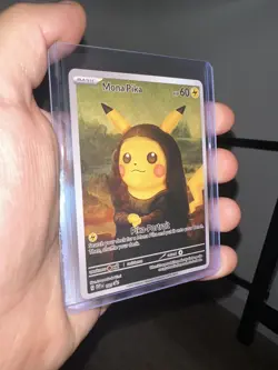 Pokemon Pikachu Mona Lisa Van Gogh Beautiful Moon ACG Star Custom Card - NM - Image 1