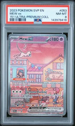 2023 POKEMON 151 ULTRA-PREMIUM COLLECTION PROMO #053 MEW EX PSA 8 - Image 1