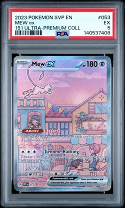 2023 POKEMON 151 ULTRA-PREMIUM COLLECTION PROMO #053 MEW EX PSA 5 - Image 1