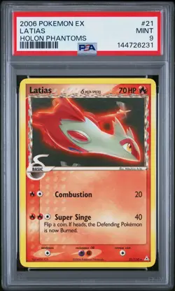 2006 POKEMON EX HOLON PHANTOMS #21 LATIAS PSA 9 - Image 1