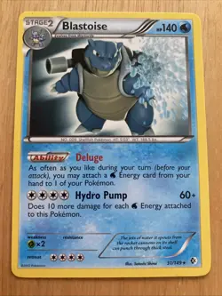 Pokemon - Blastoise 31/149 Regular Rare Boundaries Crossed LP - Image 1