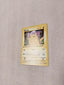 Pokemon Pikachu Base Set 1st Edition Red Cheeks 58/102 Vintage WOTC - Image 2