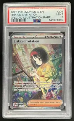 2023 Pokemon SV 151 Erika's Invitation #203/165 PSA 9 - Image 1