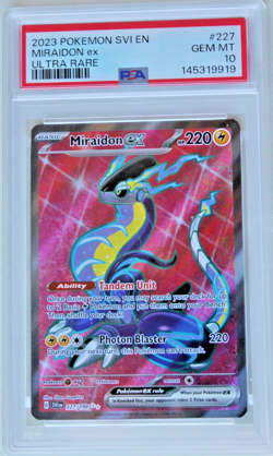 PSA 10 MIRAIDON ex 2023 Pokemon SVI EN #227 Ultra Rare - Image 1