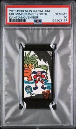 2013 POKEMON HANAFUDA KANTO NOVEMBER EXEGGUTOR/MR. MIME/POLIWAG PSA 10 - Image 1