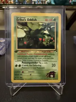 2000 Pokemon 1st Edition Gym Heroes Erika’s Oddish | Pack Fresh - Image 1