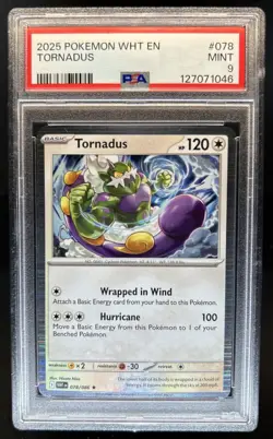 2025 Pokemon White Flare Tornadus Rare #078/086 PSA 9 - Image 1