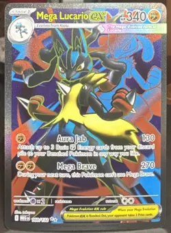 Pokemon Pokemon TCG Mega Lucario ex 160/132 Me01: Mega Evolution Full Art Holo - Image 1