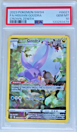 PSA 10 HISUIAN GOODRA 2023 Pokemon Crown Zenith #GG21 Full Art - Image 1