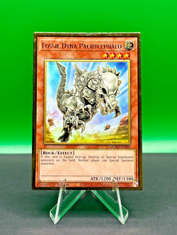 Yugioh TCHG Fossil Dyna Pachycephalo MGED-EN008 Gold Rare - Image 1