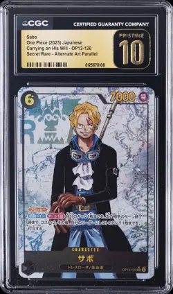 2025 ONE PIECE CARRYING ON HIS WILL JAPANESE SR ALT ART SABO CGC 10 PRISTINE - Image 1