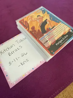One Piece Red And Blue Ace 50 Card Deck Beginner Ready To Play - Image 1