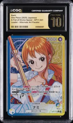 2025 ONE PIECE JAPANESE A FIST OF DIVINE SPEED ALT ART NAMI CGC 10 PRISTINE - Image 1