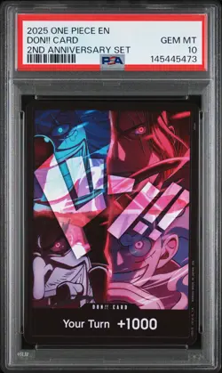 2025 ONE PIECE ENGLISH VERSION 2ND ANNIVERSARY SET DON!! CARD PSA 10 - Image 1
