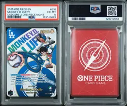 One Piece Monkey D. Luffy Leader #010 Dodgers Night Promo PSA 6 GRADED IN HAND! - Image 3