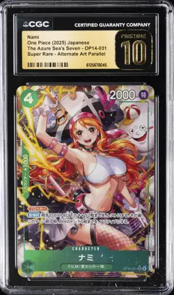 2025 ONE PIECE JAPANESE THE AZURE SEA'S SEVEN SR ALT ART NAMI CGC 10 PRISTINE - Image 1