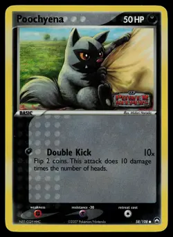 Pokemon Card - Poochyena Power Keepers 58/108 Reverse Holo Common Stamped - Image 1