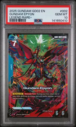 PSA 10 2025 Gundam Epyon LR+ Gundam Card Game Dual Impact GD02-002 English - Image 1