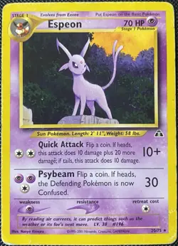 Espeon 20/75 Neo Discovery Regular - Pokemon Card - Image 1