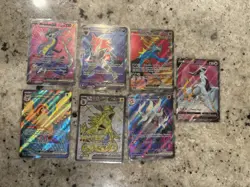 Lot of 7 Random Pokemon TCG Ultra Rare EX Cards and One V Card NM Condition - Image 2