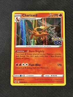 Pokemon TCG Charizard 10/78 Holo Rare Card 2022 Pokemon Go Set - Image 1