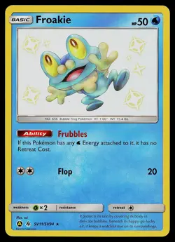 Pokemon Card - Froakie Hidden Fates SV11/SV94 Shiny Holo Rare - Image 1