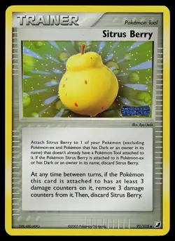 Pokemon Card - Sitrus Berry Unseen Forces 91/115 Uncommon Reverse Holo Stamped - Image 1