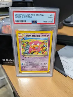Pokemon Card Light Slowbro Neo Destiny 51/105 Uncommon PSA 9 - Image 1