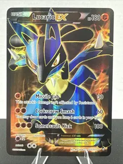 Lucario EX 107/111 XY Furious Fists Full Art Holo Rare Pokemon Card TCG - Image 1