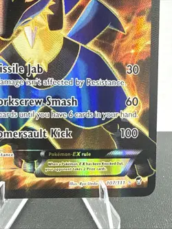 Lucario EX 107/111 XY Furious Fists Full Art Holo Rare Pokemon Card TCG - Image 5