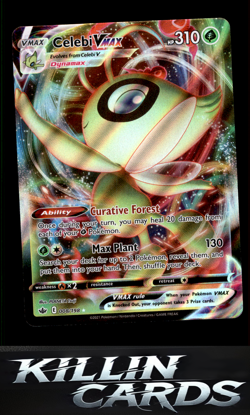 Celebi VMAX 008/198 Pokemon Ultra Rare SWSH06: Chilling Reign Card NM - Image 1