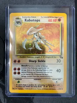 Kabutops 9/62 Holo Rare - Fossil Set - WOTC 1999 Pokemon Card - LP - Image 1