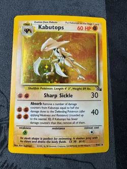 Kabutops 9/62 Holo Rare - Fossil Set - WOTC 1999 Pokemon Card - LP - Image 4