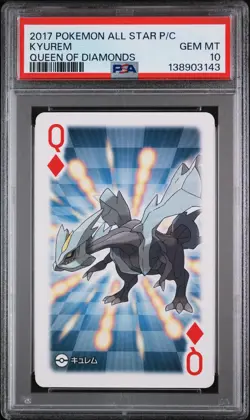 2017 POKEMON AS PLAYING CARDS QUEEN OF DIAMONDS KYUREM PSA 10 - Image 1