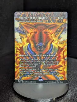 Splinter of the Shadows - Ashcoat of the Shadow Swarm Borderless Regular PZA MTG - Image 1