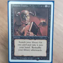 Magic: The Gathering Demonic Tutor MTG Revised Edition #105 NMT Near Mint - Image 1