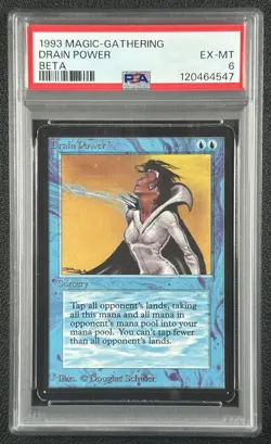DRAIN POWER PSA 6 1993 MAGIC: THE GATHERING MTG BETA #NNO 4547 - Image 1