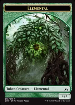 Token - Elemental (Green) X4 (Oath of the Gatewatch (2016)) MTG (NM) *CCGHouse* - Image 1