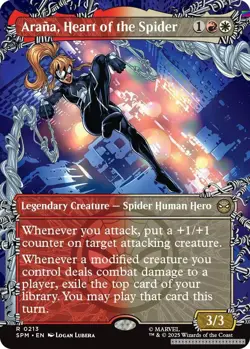 Arana, Heart of the Spider (Borderless) [SPM - 213] - NM [Foil] TCG MTG - Image 1