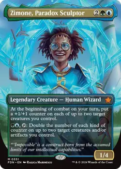 Zimone, Paradox Sculptor (Borderless) [FDN - 351] - NM [Normal] TCG MTG - Image 1