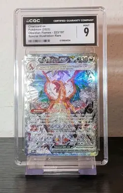 Charizard EX🔥223/197 CGC 9 Obsidian Flames🔥 (SIR) Pokemon (Freshly Graded) - Image 1