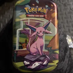 pokemon prismatic evolutions mini tin espeon - Image 1