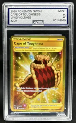 2020 Pokemon SWSH Vivid Voltage Cape of Toughness #200/185 AGS 9 - Image 1