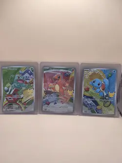 Pokemon First Partner Kanto Starters Set NM/M Bulbasaur Charmander Squirtle - Image 1