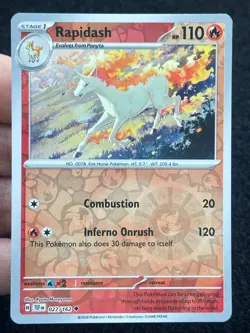 Rapidash 027/162 - Reverse holo - LP - Pokemon TCG Card - Image 1