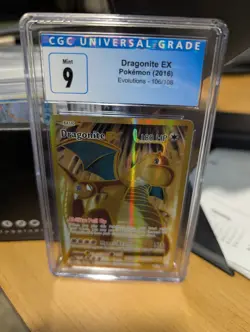 Dragonite EX 106/108 Pokemon TCG XY Evolutions Full Art 2016 CGC 9 - Image 1