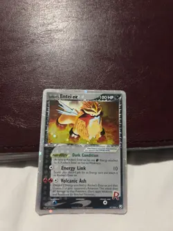 Rocket's Entei ex 97/109 Team Rocket Returns Holo Pokemon Ultra Rare TCG - Image 3