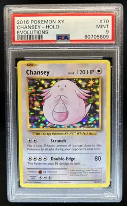 2016 Pokemon XY Evolutions Chansey Holo #70/108 PSA 9 - Image 1